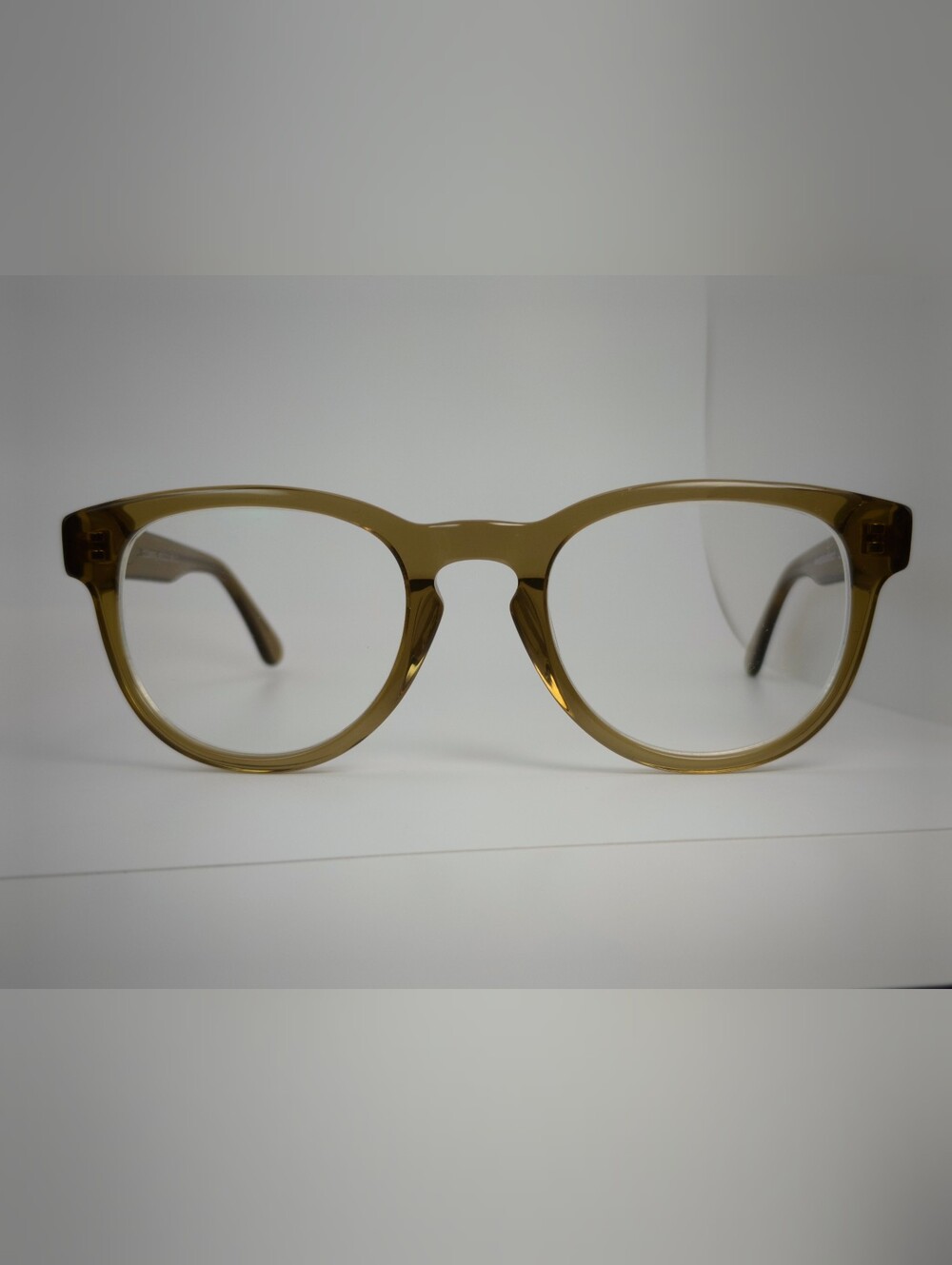 Cezanne. Olive Green Translucent Eyeglass Temple.